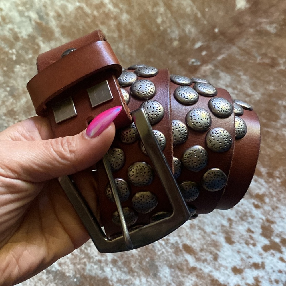 Bed Stud Studded Leather Belt
